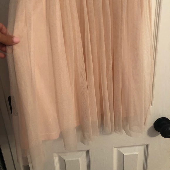 Skater Dress Pale Pink lace and beads with tulle - Picture 4 of 7